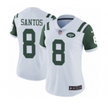 Women's Nike New York Jets #8 Cairo Santos White Vapor Untouchable Elite Player NFL Jersey