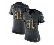 Women's Nike New York Jets #81 Quincy Enunwa Limited Black 2016 Salute to Service NFL Jersey