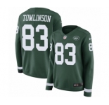 Women's Nike New York Jets #83 Eric Tomlinson Limited Green Therma Long Sleeve NFL Jersey