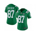 Women's Nike New York Jets #87 Eric Decker Limited Green Rush NFL Jersey