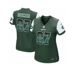 Women's Nike New York Jets #87 Eric Decker Limited Green Strobe NFL Jersey