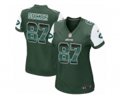 Women's Nike New York Jets #87 Eric Decker Limited Green Strobe NFL Jersey