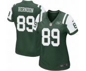 Women's Nike New York Jets #89 Chris Herndon Game Green Team Color NFL Jersey