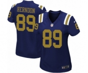 Women's Nike New York Jets #89 Chris Herndon Game Navy Blue Alternate NFL Jersey