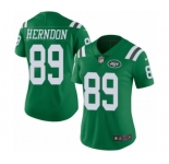 Women's Nike New York Jets #89 Chris Herndon Limited Green Rush Vapor Untouchable NFL Jersey