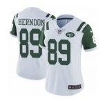 Women's Nike New York Jets #89 Chris Herndon White Vapor Untouchable Limited Player NFL Jersey