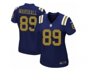 Women's Nike New York Jets #89 Jalin Marshall Limited Navy Blue Alternate NFL Jersey