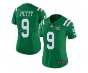 Women's Nike New York Jets #9 Bryce Petty Limited Green Rush NFL Jersey