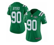 Women's Nike New York Jets #90 Dennis Byrd Limited Green Rush NFL Jersey