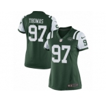 Women's Nike New York Jets #97 Lawrence Thomas Limited Green Team Color NFL Jersey