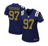 Women's Nike New York Jets #97 Nathan Shepherd Elite Navy Blue Alternate NFL Jersey