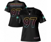 Women's Nike New York Jets #97 Nathan Shepherd Game Black Fashion NFL Jersey
