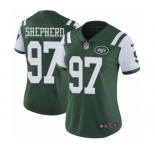 Women's Nike New York Jets #97 Nathan Shepherd Green Team Color Vapor Untouchable Limited Player NFL Jersey