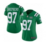 Women's Nike New York Jets #97 Nathan Shepherd Limited Green Rush Vapor Untouchable NFL Jersey