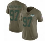 Women's Nike New York Jets #97 Nathan Shepherd Limited Olive 2017 Salute to Service NFL Jersey