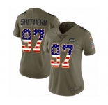 Women's Nike New York Jets #97 Nathan Shepherd Limited Olive USA Flag 2017 Salute to Service NFL Jersey
