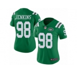Women's Nike New York Jets #98 Jarvis Jenkins Limited Green Rush NFL Jersey