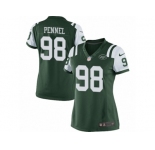 Women's Nike New York Jets #98 Mike Pennel Limited Green Team Color NFL Jersey