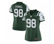Women's Nike New York Jets #98 Mike Pennel Limited Green Team Color NFL Jersey