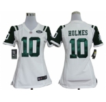 nike women nfl jerseys New York Jets #10 Santonio Holmes White[nike]