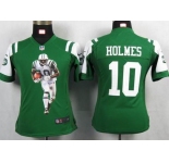 nike women nfl jerseys new york jets #10 holmes green[portrait fashion]