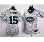nike women nfl jerseys new york jets #15 tebow [fem fan zebra]