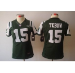 nike women nfl jerseys new york jets #15 tebow green[nike limited]