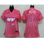 nike women nfl jerseys new york jets #24 revis pink[2012 fem fan]