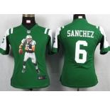 nike women nfl jerseys new york jets #6 sanchez green[portrait fashion]