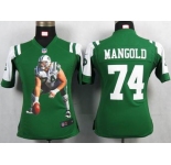 nike women nfl jerseys new york jets #74 mangold green[portrait fashion]
