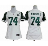 nike women nfl jerseys new york jets #74 mangold white[nike]