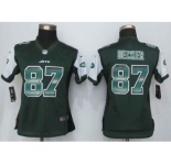 nike women nfl jerseys new york jets #87 decker green[Strobe Limited][decker]