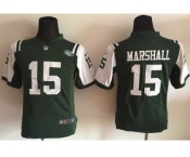 Nike Youth New York Jets #15 Brandon Marshall Green Team Color Stitched Jerseys