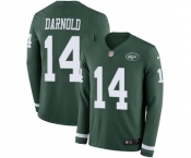 Youth New York Jets #14 Sam Darnold Limited Green Therma Long Sleeve Football Jersey
