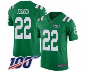 Youth New York Jets #22 Trumaine Johnson Limited Green Rush Vapor Untouchable 100th Season Football Jersey