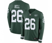 Youth New York Jets #26 Le'Veon Bell Limited Green Therma Long Sleeve Football Jersey