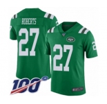 Youth New York Jets #27 Darryl Roberts Limited Green Rush Vapor Untouchable 100th Season Football Jersey