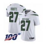 Youth New York Jets #27 Darryl Roberts White Vapor Untouchable Limited Player 100th Season Football Jersey