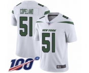 Youth New York Jets #51 Brandon Copeland White Vapor Untouchable Limited Player 100th Season Football Jersey