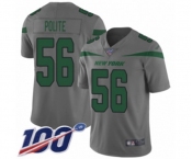 Youth New York Jets #56 Jachai Polite Limited Gray Inverted Legend 100th Season Football Jersey