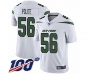 Youth New York Jets #56 Jachai Polite White Vapor Untouchable Limited Player 100th Season Football Jersey