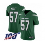Youth New York Jets #57 C.J. Mosley Green Team Color Vapor Untouchable Limited Player 100th Season Football Jersey