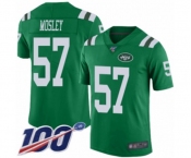 Youth New York Jets #57 C.J. Mosley Limited Green Rush Vapor Untouchable 100th Season Football Jersey