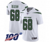 Youth New York Jets #68 Kelvin Beachum White Vapor Untouchable Limited Player 100th Season Football Jersey