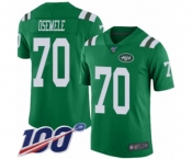 Youth New York Jets #70 Kelechi Osemele Limited Green Rush Vapor Untouchable 100th Season Football Jersey