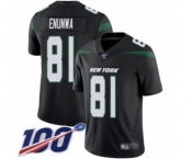Youth New York Jets #81 Quincy Enunwa Black Alternate Vapor Untouchable Limited Player 100th Season Football Jersey