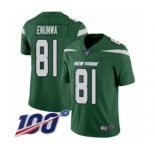 Youth New York Jets #81 Quincy Enunwa Green Team Color Vapor Untouchable Limited Player 100th Season Football Jersey
