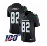 Youth New York Jets #82 Jamison Crowder Black Alternate Vapor Untouchable Limited Player 100th Season Football Jersey