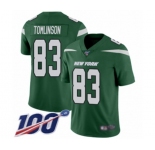 Youth New York Jets #83 Eric Tomlinson Green Team Color Vapor Untouchable Limited Player 100th Season Football Jersey