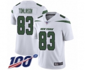 Youth New York Jets #83 Eric Tomlinson White Vapor Untouchable Limited Player 100th Season Football Jersey
